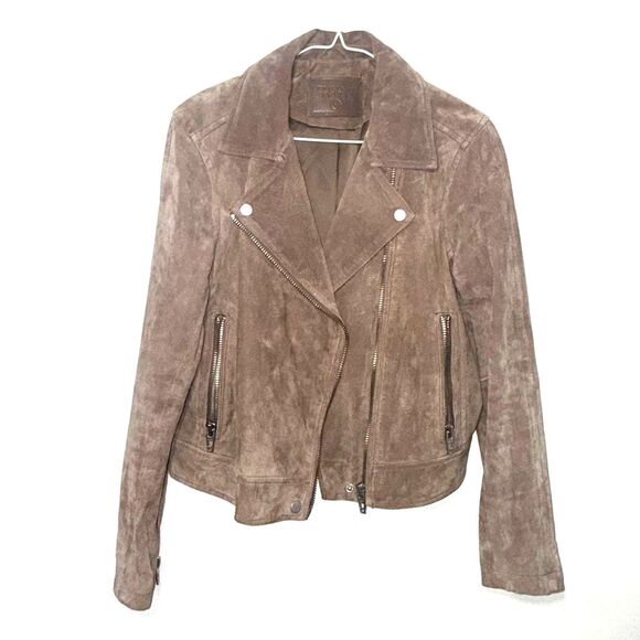 BlankNYC Suede Motorcycle Jacket - Sand Stoner M - Picture 5 of 9